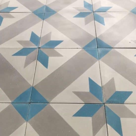 Carreaux de ciment - motif étoile
