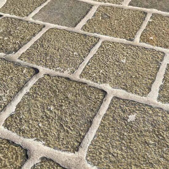 Détails de la surface des pavés tandur beige