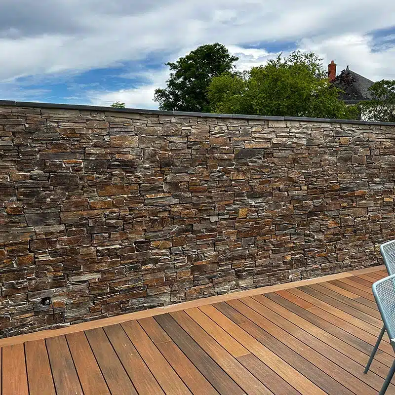 Mur en Parement Schiste multicolore extrarustique