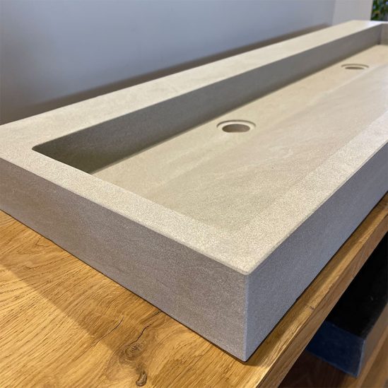 Double vasque Mera gris - rectangle
