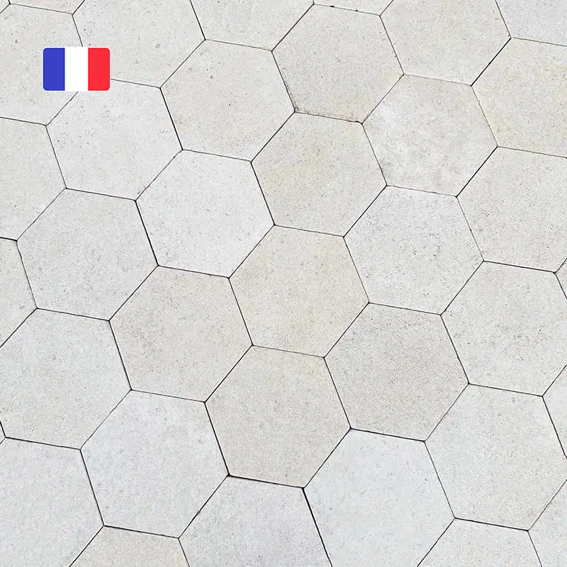 dallage noblesse hexagone patine