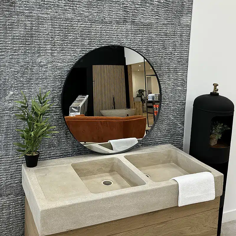 Parement alia strié avec double vasque