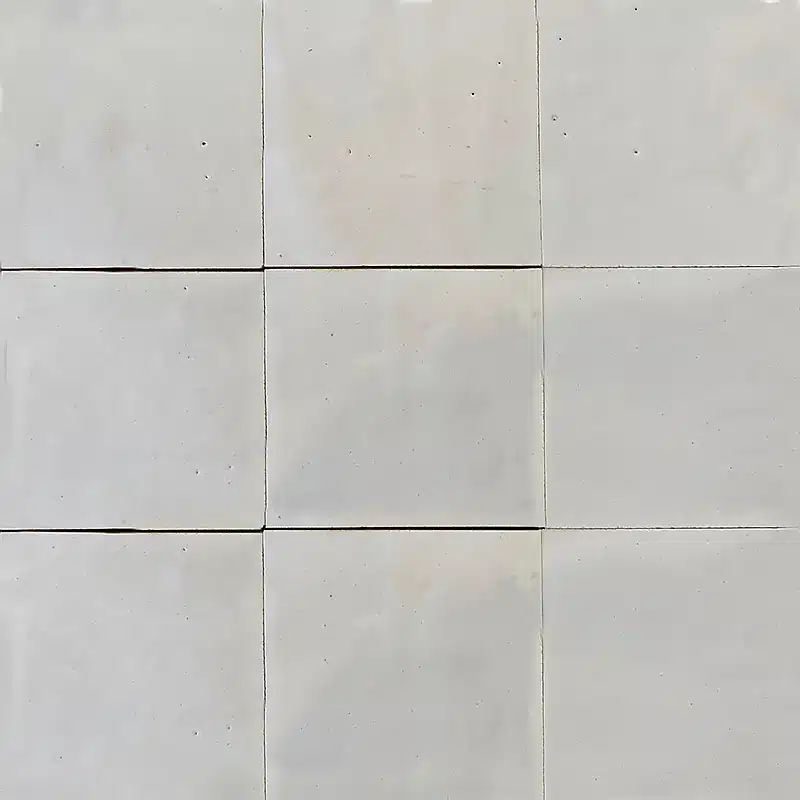 Zellige marocain couleur Blanc fes en format 10x10 cm