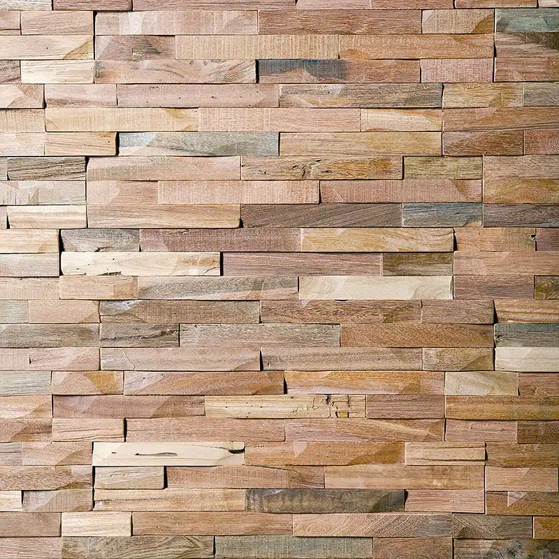 Mur en plaquette de parement en bois Chalet