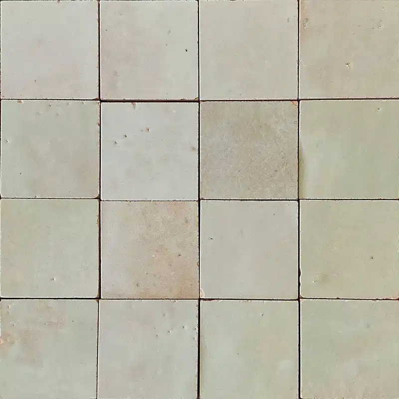 Zellige marocain Vert Tilleul - 5 x 5 cm