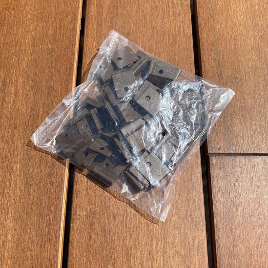 Clips démarrage + vis pour terrasse bambou nature