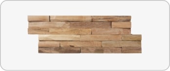 Plaquette de parement en bois à placer derrière un poele