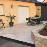 terrasse en carrelage Dijon Couches avec profilé
