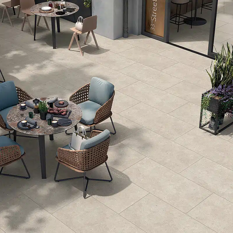 Beige Catalan format 60x120 cm en extérieur